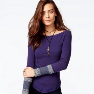 Free People Rosey Cuff Indigo Thermal